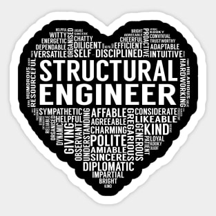 Structural Engineer Heart Sticker